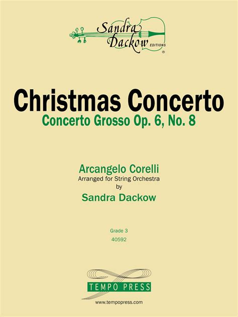 Christmas Concerto (Concerto Grosso Op. 6 #8) For Piano Trio (Violin, Cello, Piano) Set Of 3 Parts